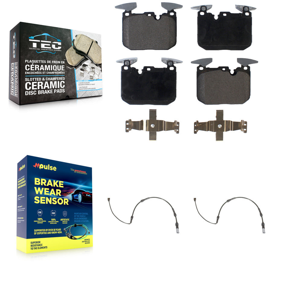 Front Ceramic Brake Pad Wear Sensor Kit For BMW 328i xDrive 330i 320i 335i 428i 340i 230i KTW-101038