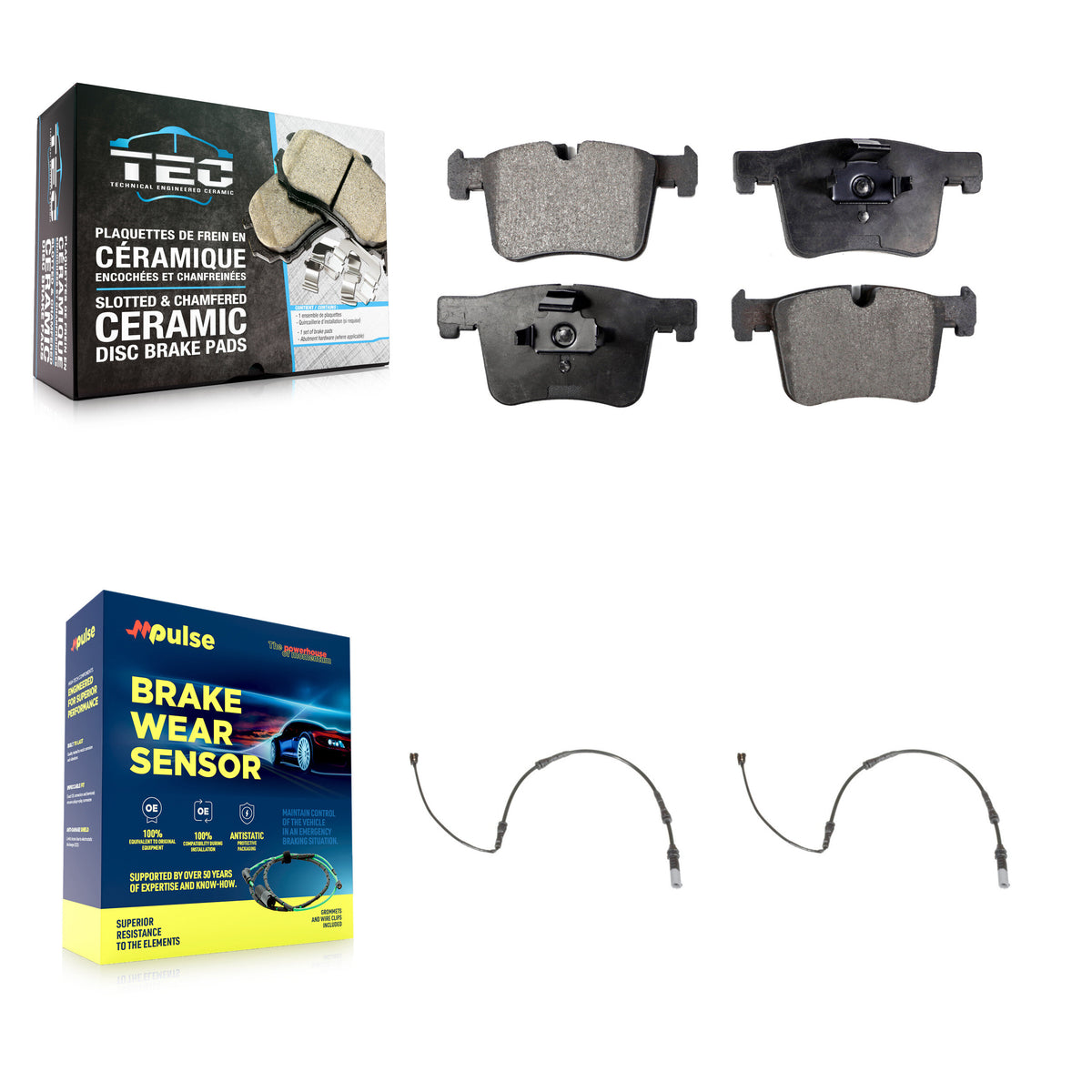 Front Ceramic Brake Pad Wear Sensor Kit For BMW 328i xDrive 330i 320i 335i 428i 328d 230i KTW-101040