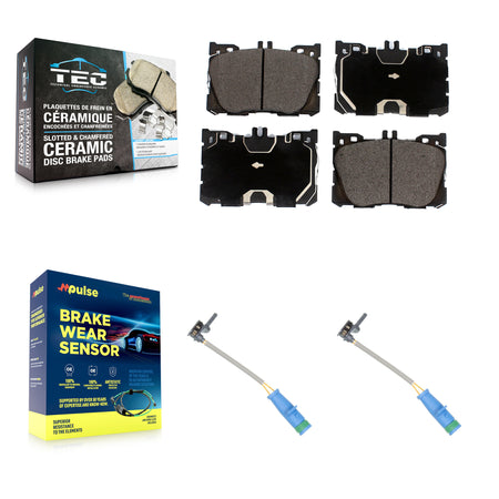Front Ceramic Disc Brake Pad And Wear Sensor Kit For 2019-2020 Mercedes-Benz E53 AMG 3.0L KTW-101044
