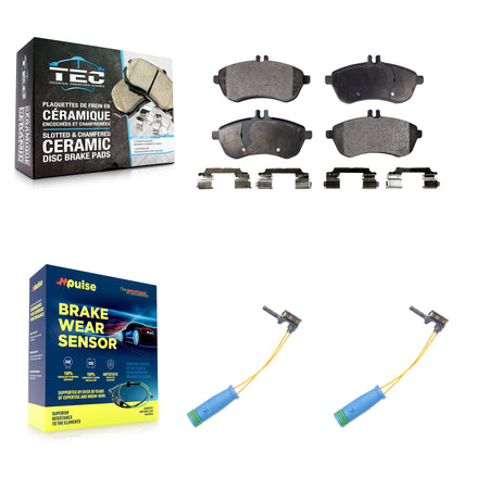 Front Ceramic Brake Pad Wear Sensor Kit For Mercedes-Benz C250 1.8L Without Sport Package KTW-101056