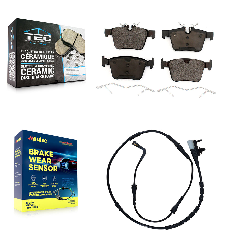 Rear Ceramic Disc Brake Pads And Wear Sensor Kit For Jaguar F-Pace Land Rover Range Velar KTW-101088