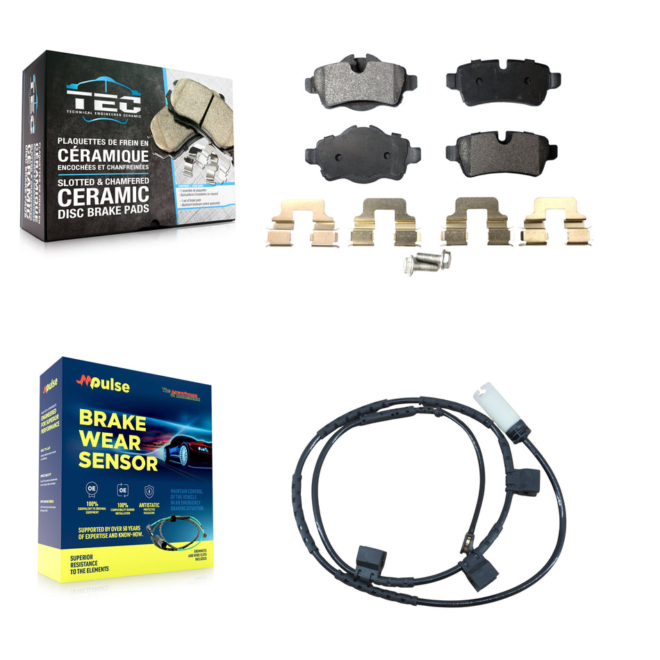Rear Ceramic Disc Brake Pads And Wear Sensors Kit For Mini Cooper 1.6L KTW-101104