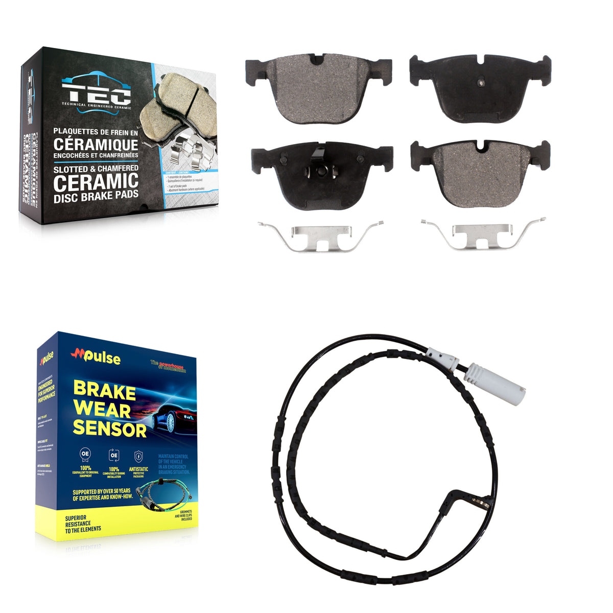 Rear Ceramic Disc Brake Pads And Wear Sensors Kit For BMW M3 1 Series M KTW-101117