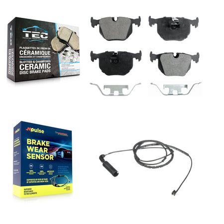 Rear Ceramic Disc Brake Pads And Wear Sensors Kit For BMW 330Ci 330i 330xi 3.0L KTW-101131