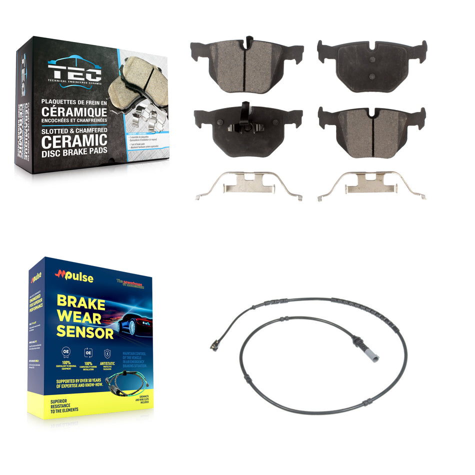 Rear Ceramic Disc Brake Pads And Wear Sensors Kit For BMW 335i xDrive KTW-101134