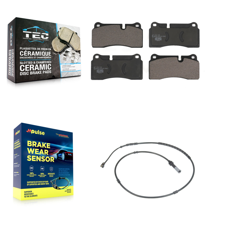 Rear Ceramic Disc Brake Pads And Wear Sensor Kit For BMW M2 With Composite Brakes KTW-101136