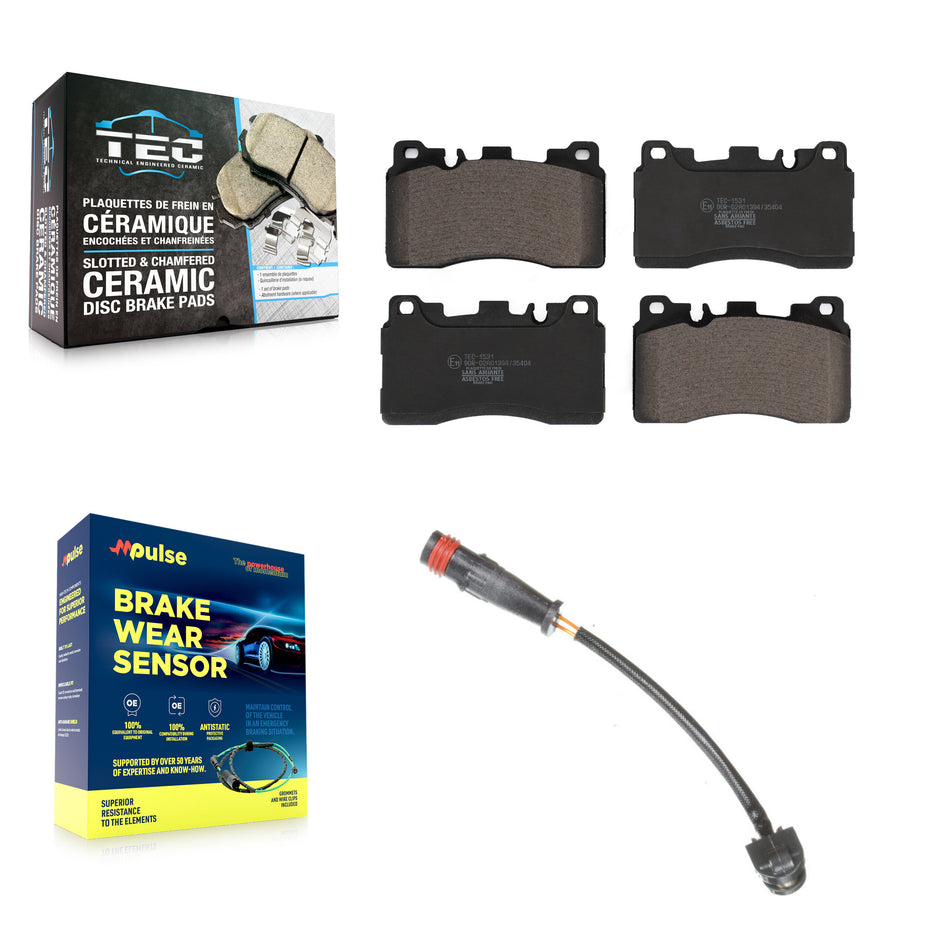 Rear Ceramic Disc Brake Pads And Wear Sensors Kit For Mercedes-Benz CLS63 AMG S E63 KTW-101146