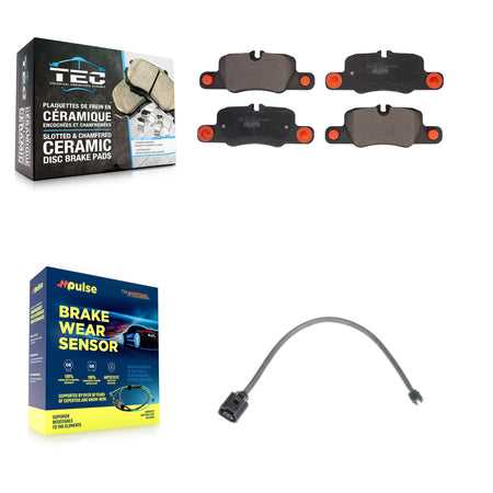 Rear Ceramic Disc Brake Pad & Wear Sensor Kit For 2012-2016 Porsche Panamera with Harness KTW-101159