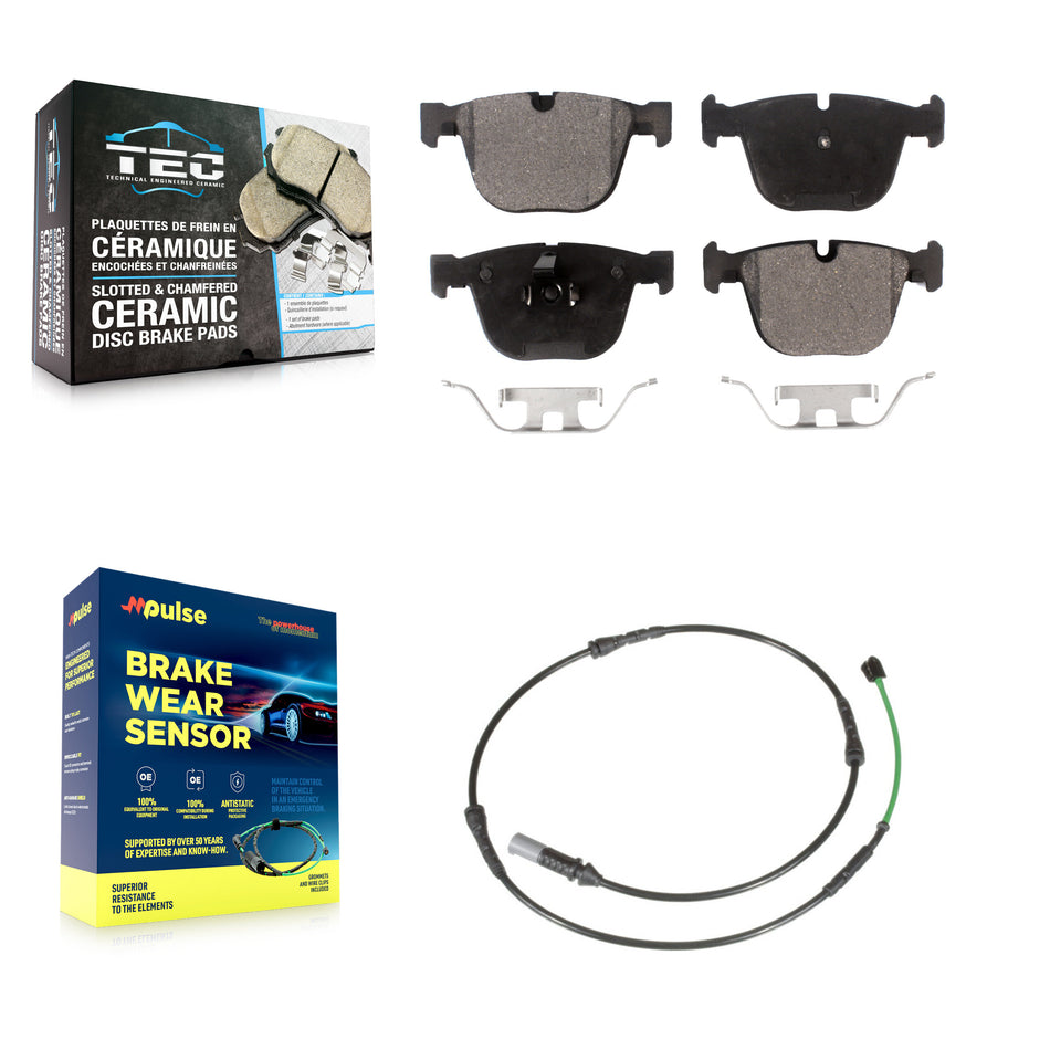 Rear Ceramic Disc Brake Pads And Wear Sensors Kit For BMW 535i GT xDrive 550i KTW-101182
