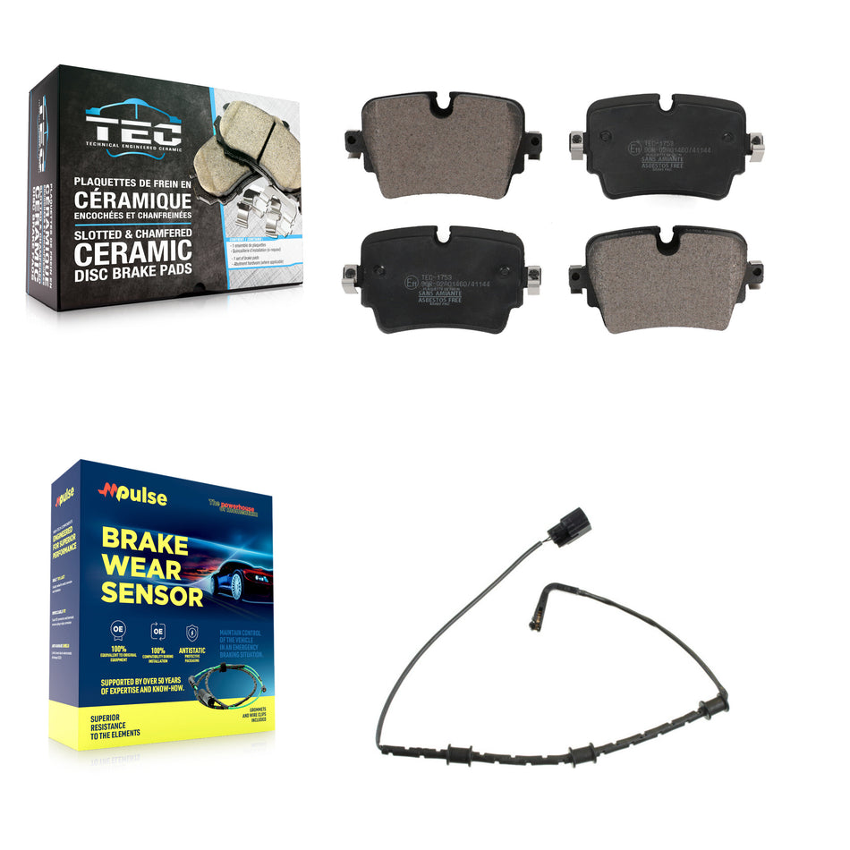 Rear Ceramic Disc Brake Pads And Wear Sensors Kit For Jaguar XJ XJR575 KTW-101206