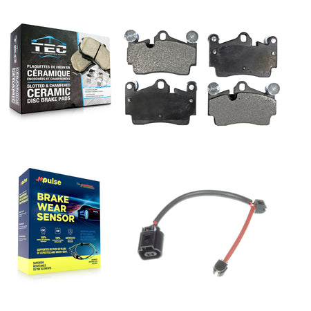 Rear Ceramic Disc Brake Pads And Wear Sensors Kit For Porsche Cayenne KTW-101208
