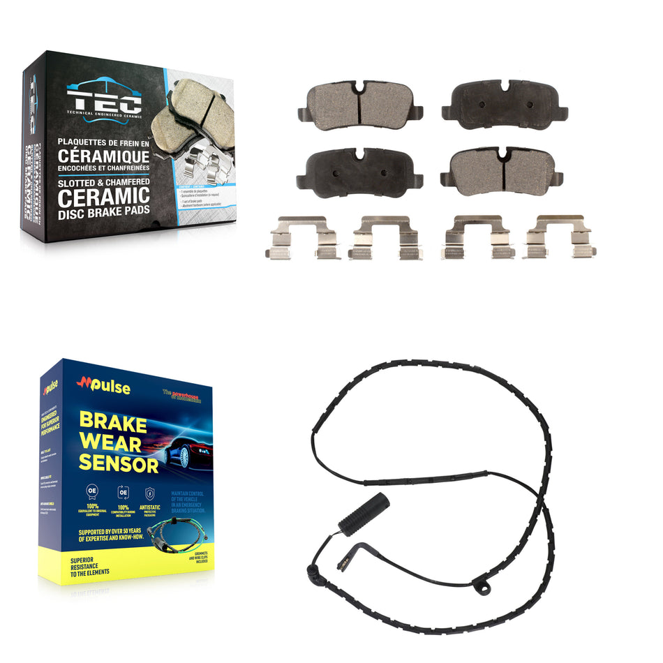Rear Ceramic Disc Brake Pads And Wear Sensors Kit For Land Rover Range KTW-101216