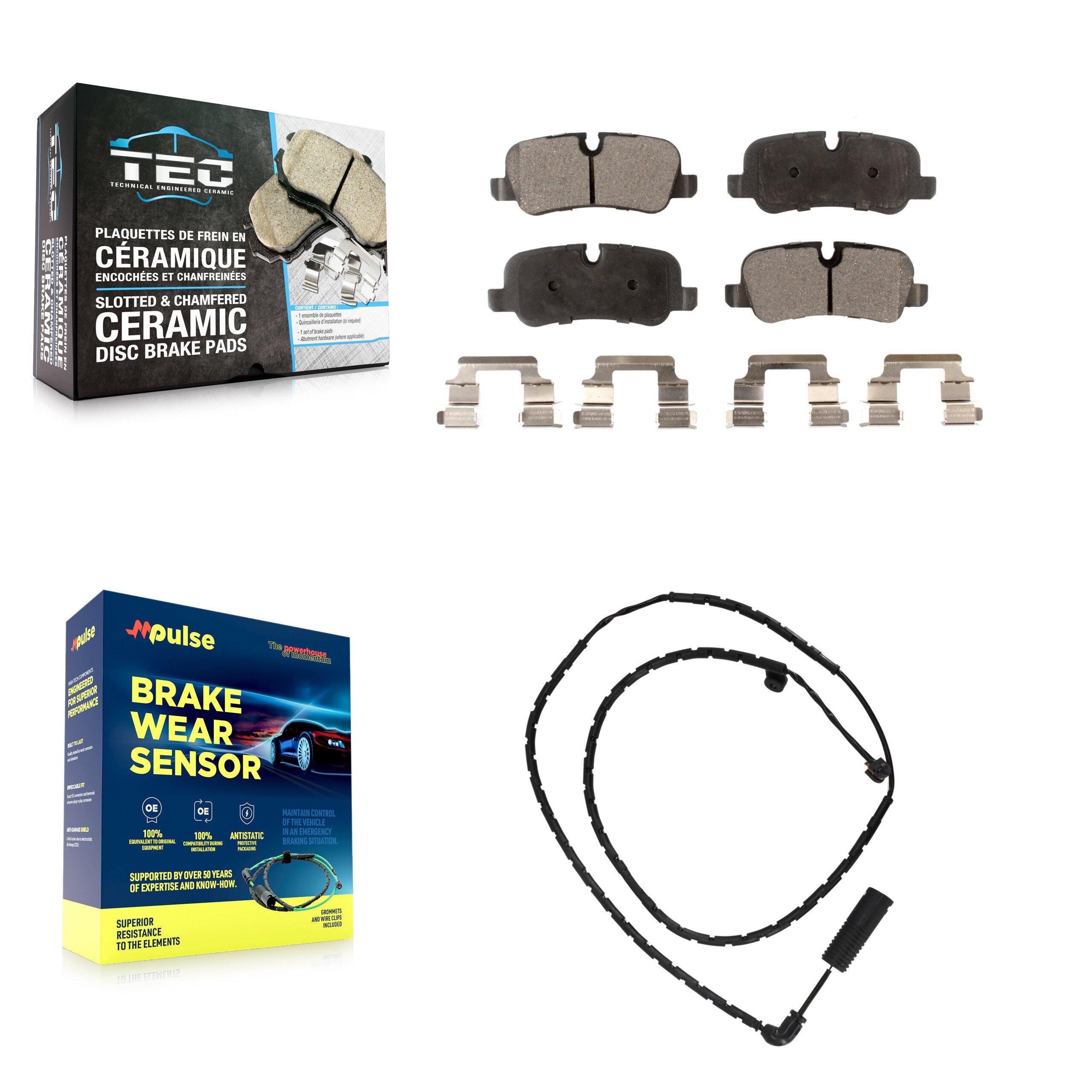 Rear Ceramic Brake Pad Wear Sensor Kit For Land Rover Range 5.0L with Naturally Aspirated KTW-101218