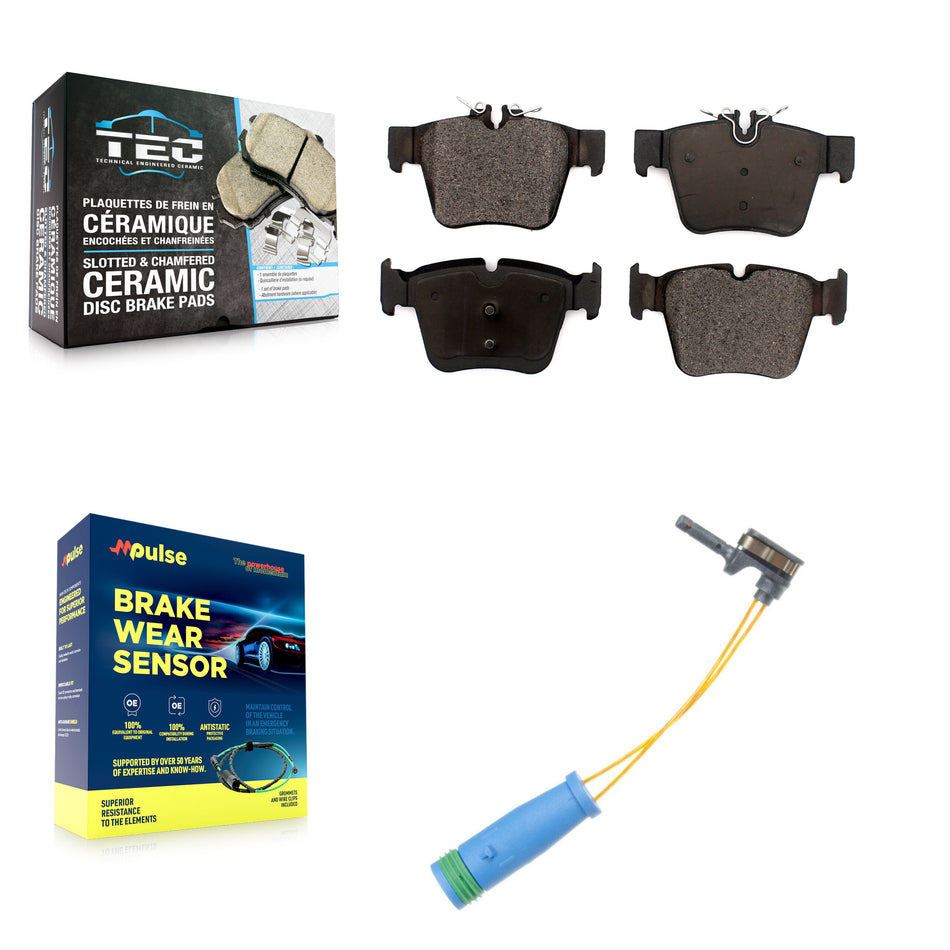 Rear Ceramic Disc Brake Pad & Wear Sensor Kit For Mercedes-Benz GLC300 C43 AMG GLC43 C450 KTW-101230