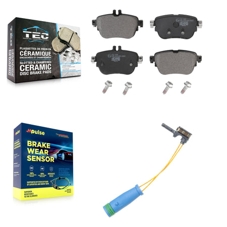 Rear Ceramic Disc Brake Pads And Wear Sensors Kit For Mercedes-Benz E300 KTW-101231