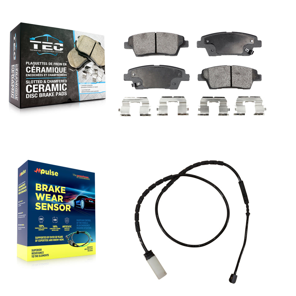Rear Ceramic Disc Brake Pads And Wear Sensors Kit For Mini Cooper Countryman Paceman KTW-101240