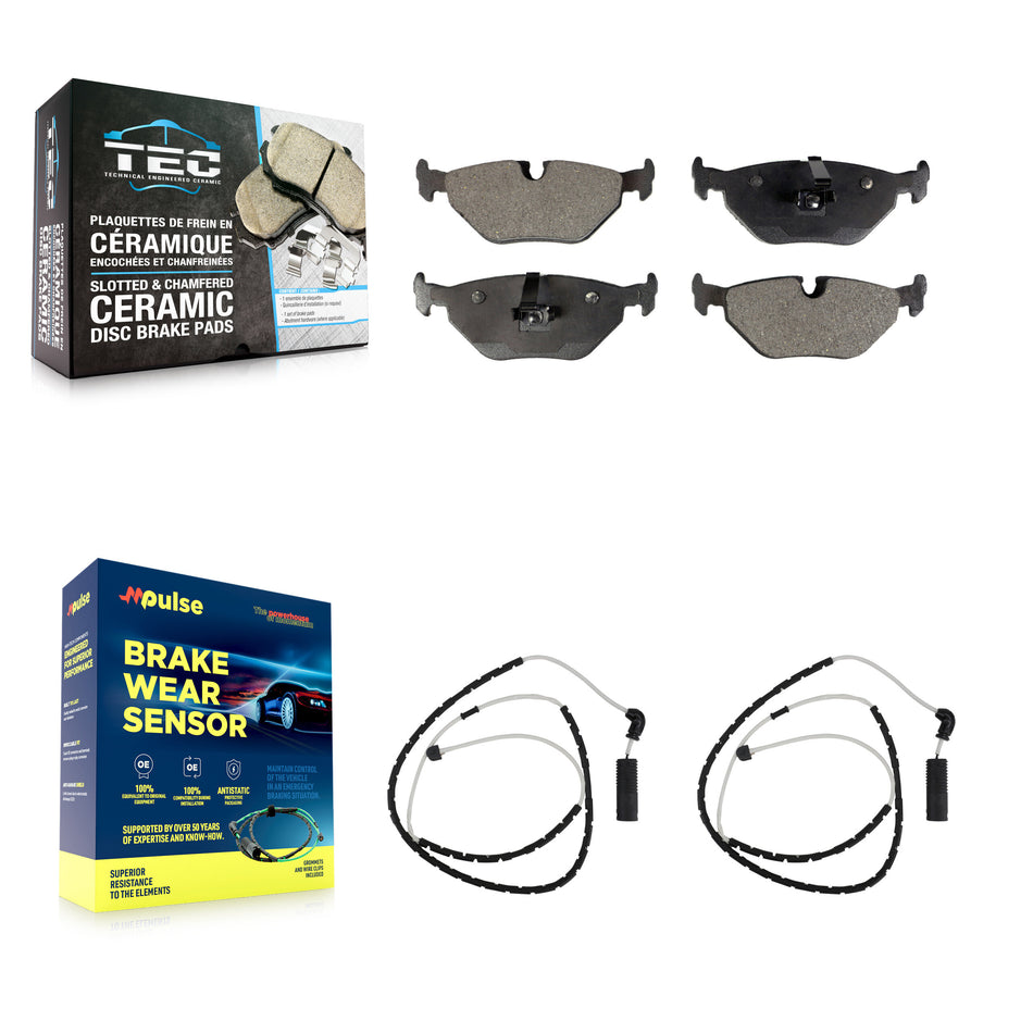 Rear Ceramic Disc Brake Pads And Wear Sensors Kit For BMW Z4 KTW-101259