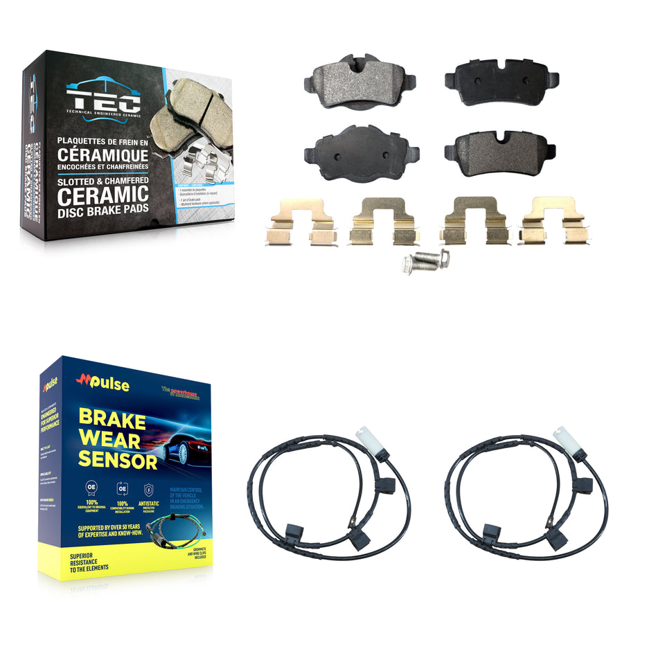 Rear Ceramic Disc Brake Pads And Wear Sensors Kit For Mini Cooper 1.6L KTW-101261