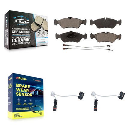 Rear Ceramic Disc Brake Pads And Extra Wear Sensors Kit For Dodge Sprinter 2500 3500 2.7L KTW-101270
