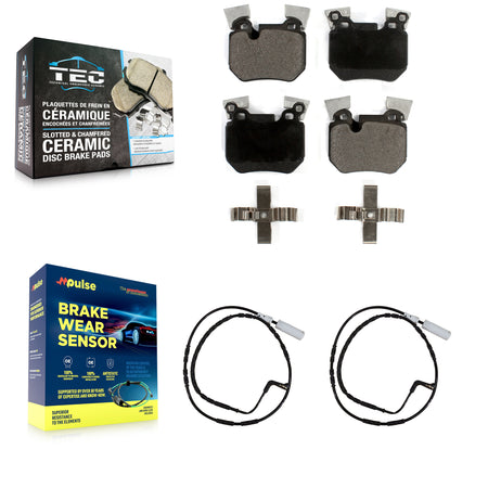 Rear Ceramic Disc Brake Pads And Wear Sensors Kit For BMW 135i 135is 3.0L KTW-101278
