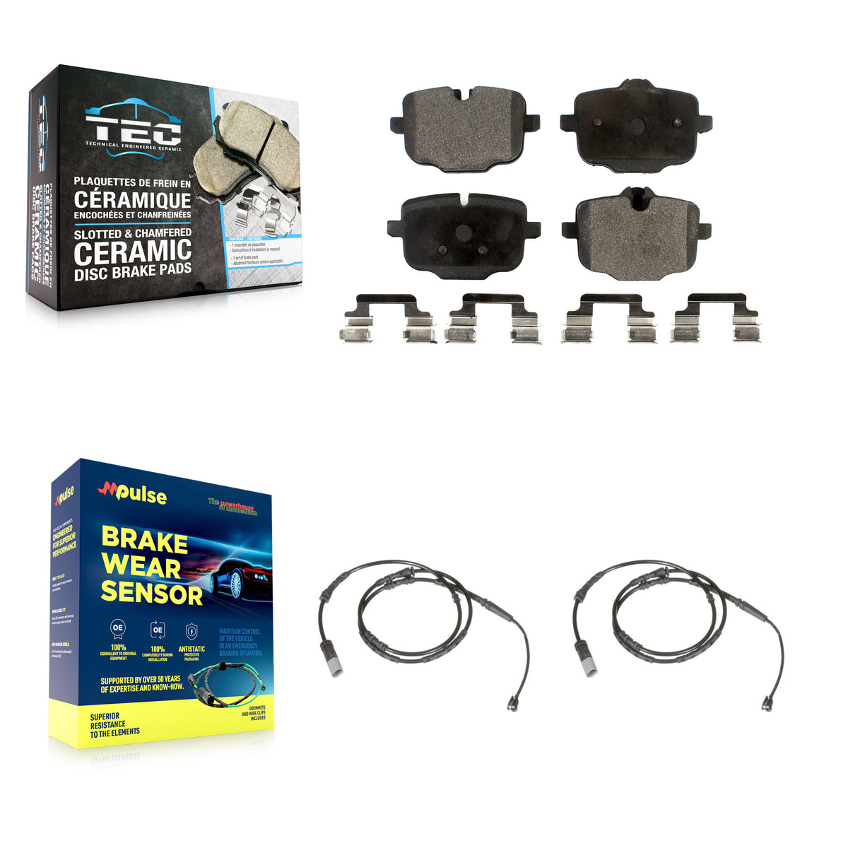 Rear Ceramic Disc Brake Pads And Wear Sensors Kit For 2012 BMW X3 From 10 11 KTW-101310