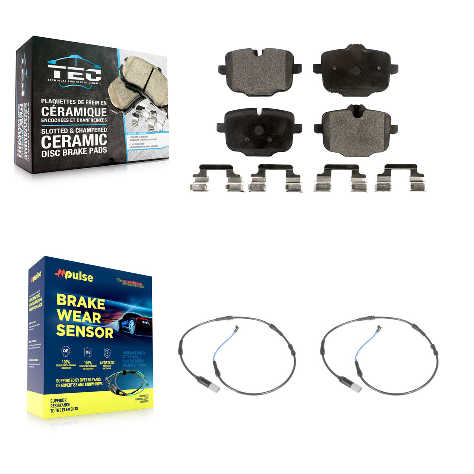Rear Ceramic Brake Pad & Wear Sensor Kit For BMW 550i xDrive 650i Gran Coupe 640i 535i B6 KTW-101317