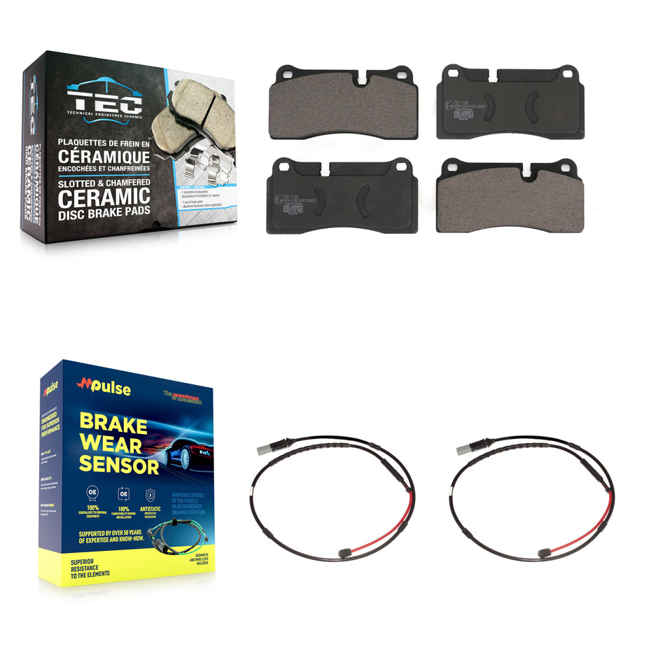 Rear Ceramic Disc Brake Pad & Wear Sensor Kit For BMW M3 M2 With Composite Brakes KTW-101322