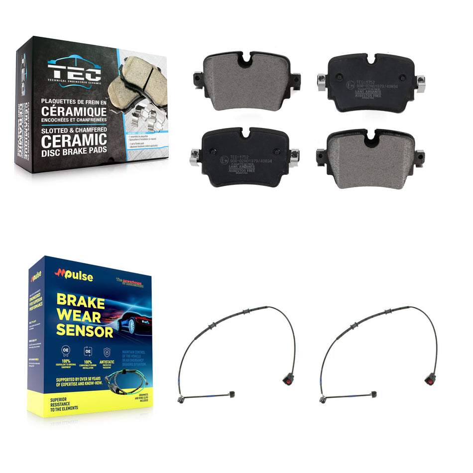 Rear Ceramic Brake Pad & Wear Sensor Kit For Jaguar F-Type With 325mm Diameter Rotor KTW-101327