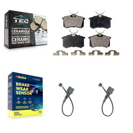 Rear Ceramic Disc Brake Pads And Wear Sensors Kit For 2003-2006 Audi TT 1.8L KTW-101338
