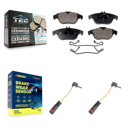 Rear Ceramic Brake Pad And Wear Sensor Kit For Mercedes-Benz C300 GLK350 GLK250 E350 C350 KTW-101342