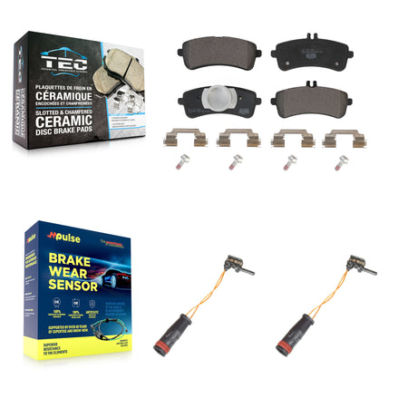 Rear Ceramic Disc Brake Pads And Wear Sensors Kit For Mercedes-Benz S63 AMG SL63 S65 SL65 KTW-101346