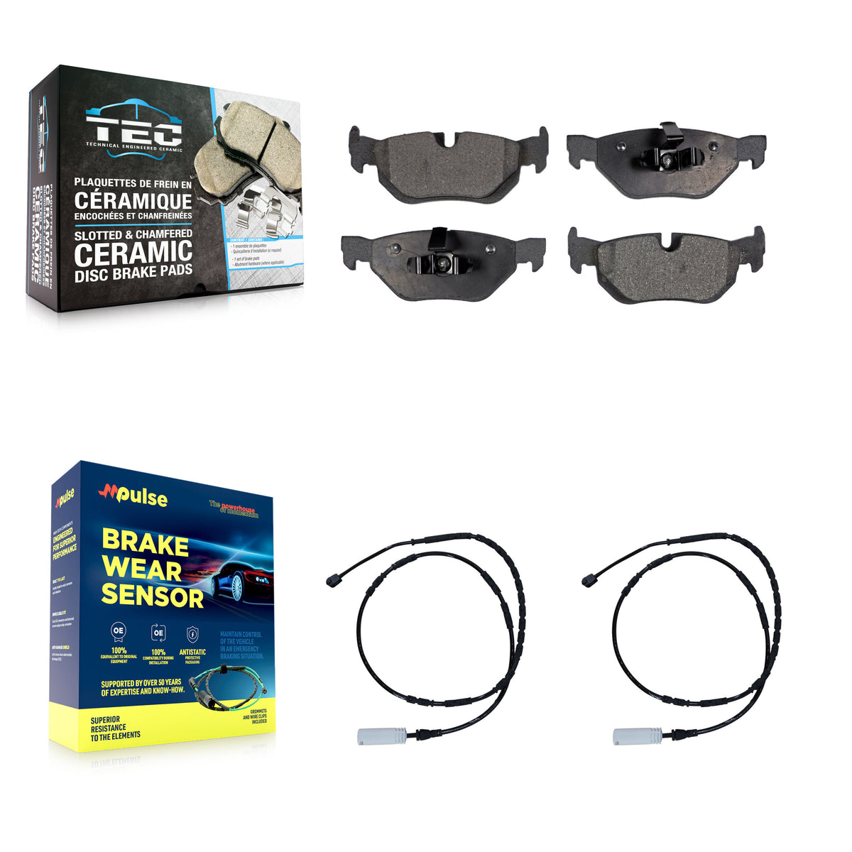 Rear Ceramic Disc Brake Pads And Wear Sensors Kit For BMW 328i xDrive 128i KTW-101369