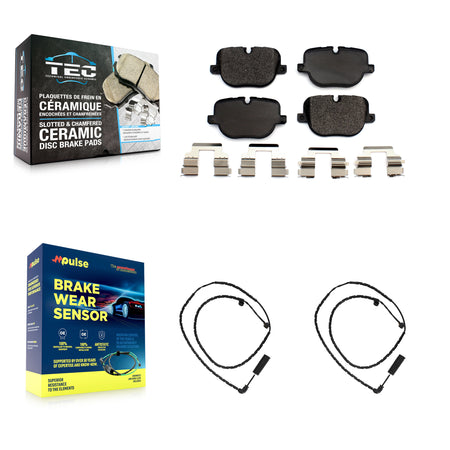 Rear Ceramic Disc Brake Pads And Wear Sensors Kit For Land Rover Range KTW-101374