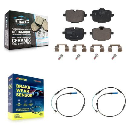 Rear Ceramic Brake Pad & Wear Sensor Kit For BMW 530i xDrive 540i 750i M550i X6 530e 540d KTW-101376