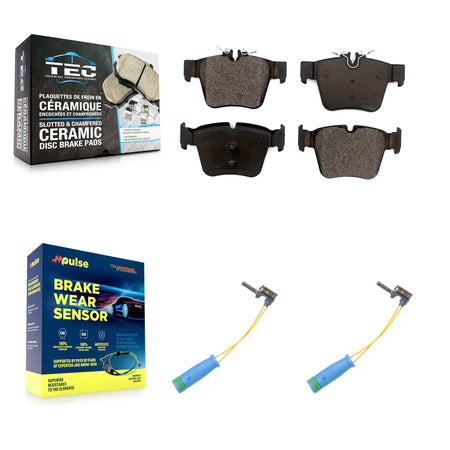 Rear Ceramic Disc Brake Pad & Wear Sensor Kit For Mercedes-Benz GLC300 C43 AMG GLC43 C450 KTW-101387