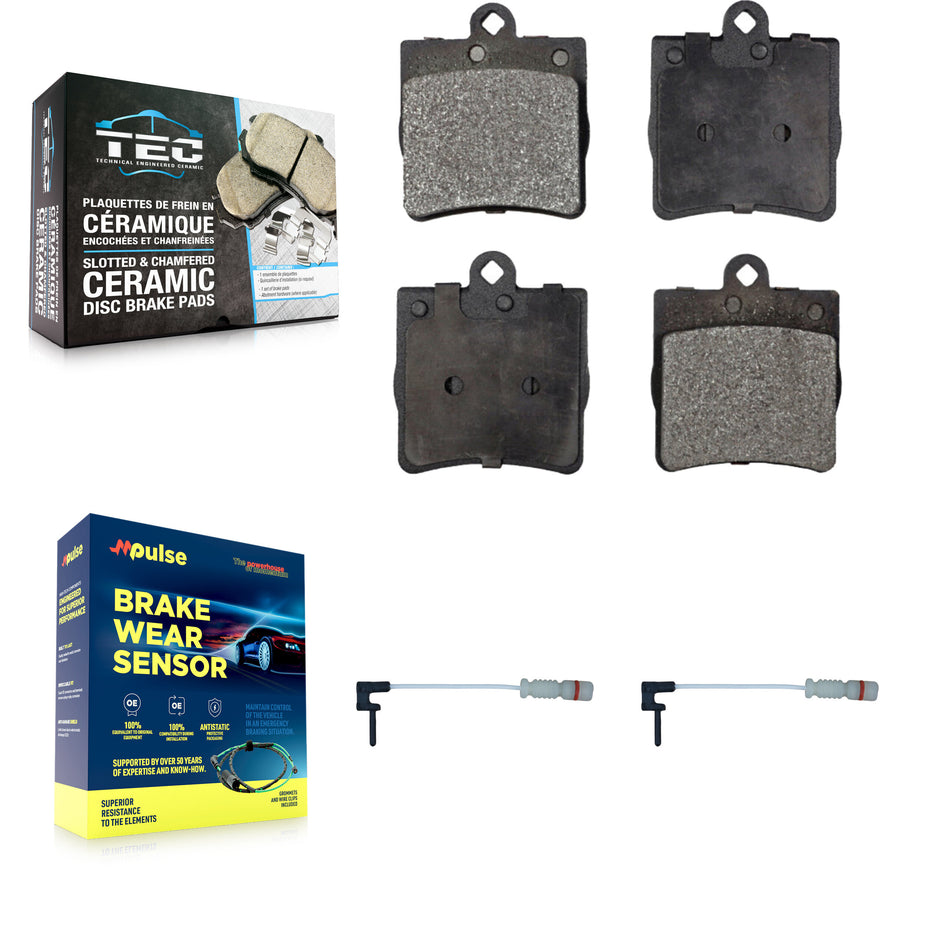 Rear Ceramic Disc Brake Pads And Wear Sensors Kit For Chrysler Crossfire KTW-101395
