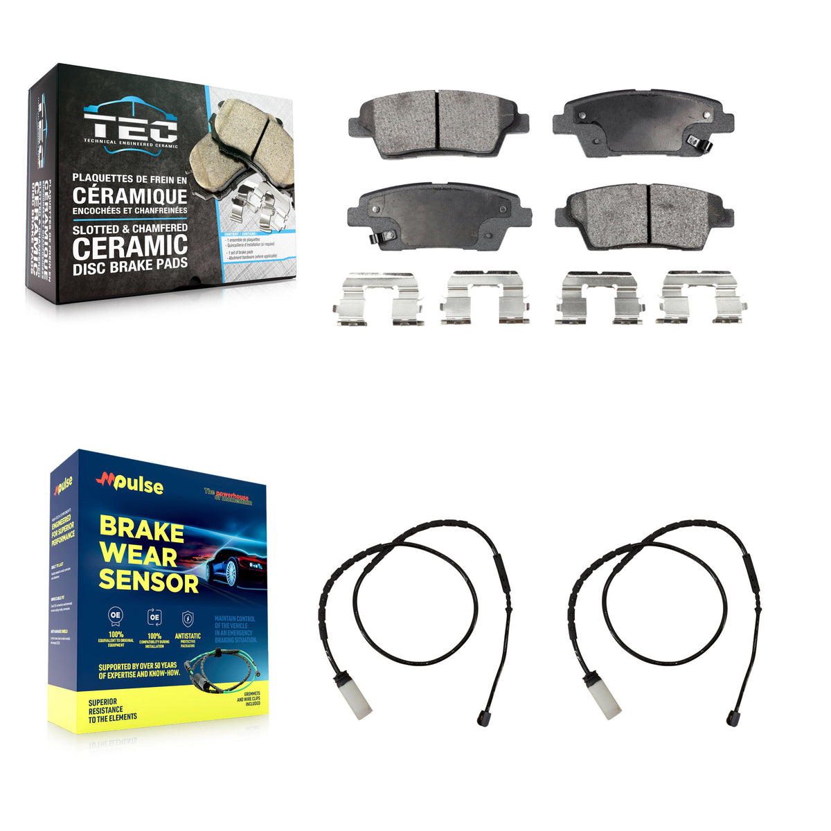 Rear Ceramic Disc Brake Pads And Wear Sensors Kit For Mini Cooper Countryman Paceman KTW-101397