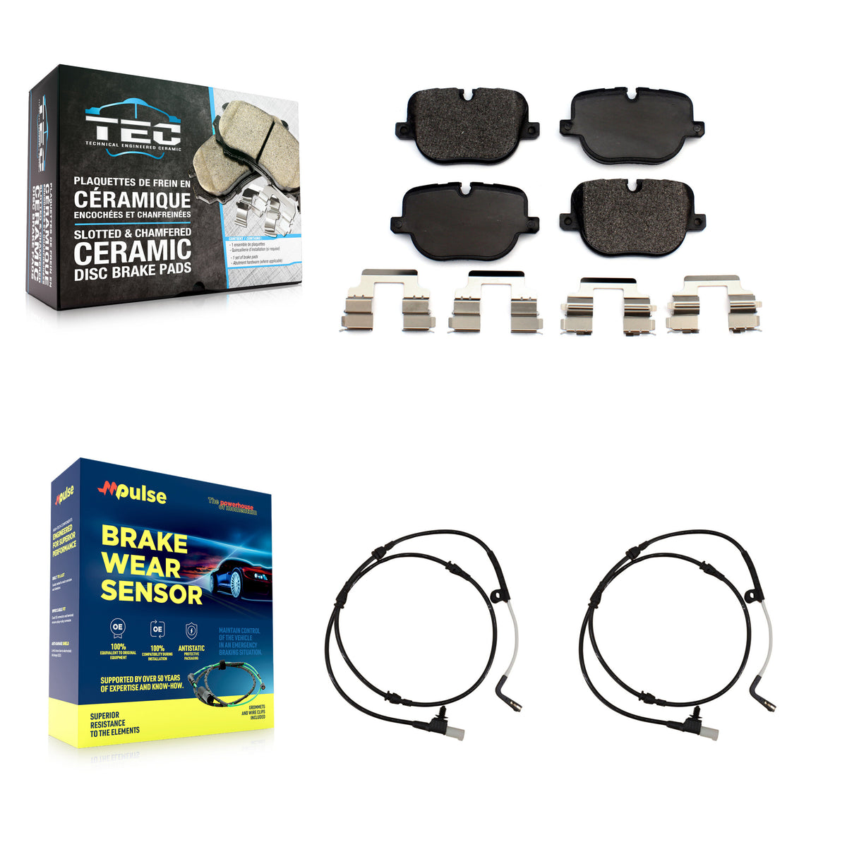 Rear Ceramic Brake Pads Wear Sensor Kit For Land Rover Range Sport 5.0L with Supercharged KTW-101399