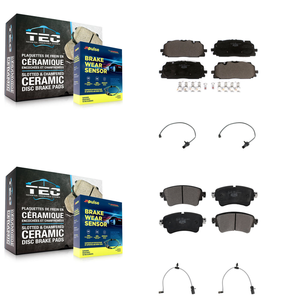 Front Rear Ceramic Brake Pad And Wear Sensor Kit For Audi A6 Quattro A7 Sportback allroad KTW-101531