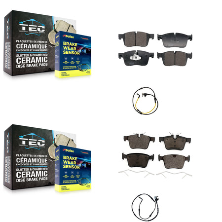 Front Rear Ceramic Brake Pads & Wear Sensor Kit For 2024 Land Rover Range Velar 2.0L 3.0L KTW-101536