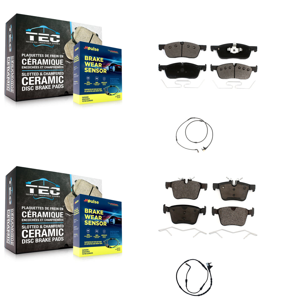 Front Rear Ceramic Brake Pad And Wear Sensor Kit For Jaguar F-Pace Land Rover Range Velar KTW-101539