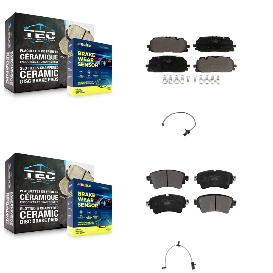 Front Rear Ceramic Brake Pad And Wear Sensor Kit For Audi A6 Quattro A7 Sportback allroad KTW-101551