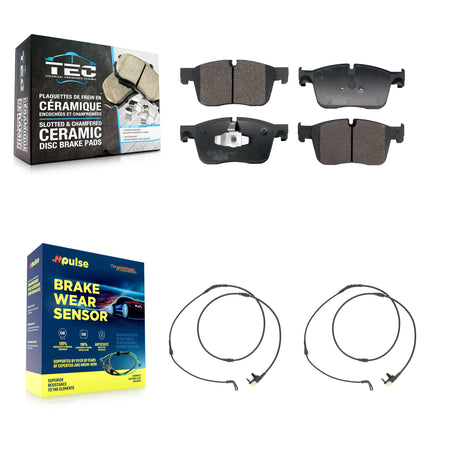 Front Ceramic Disc Brake Pad And Wear Sensor Kit For Jaguar F-Pace Land Rover Range Velar KTW-101558