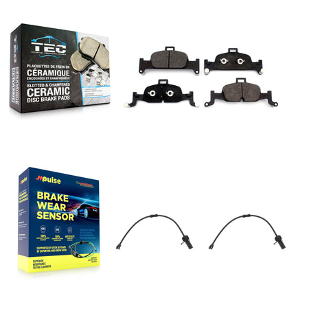 Front Ceramic Brake Pad And Wear Sensor Kit For 2020 Audi Q5 2.0L Without Brembo Calipers KTW-101561
