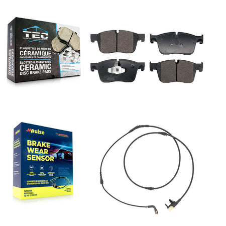 Front Ceramic Disc Brake Pad And Wear Sensor Kit For Jaguar F-Pace Land Rover Range Velar KTW-101580