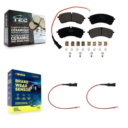 Rear Ceramic Disc Brake Pads And Extra Wear Sensors Kit For Ford Transit-350 HD KTW-101594