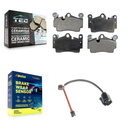Rear Ceramic Brake Pad And Wear Sensor Kit For Audi Q7 Porsche Cayenne Volkswagen Touareg KTW-101598