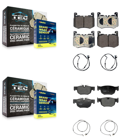 Front Rear Ceramic Disc Brake Pads And Wear Sensors Kit For Land Rover Range Velar KTW-101602
