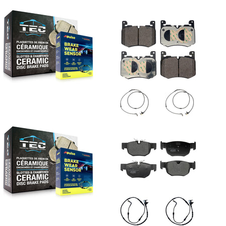 Front Rear Ceramic Brake Pad And Wear Sensor Kit For Jaguar F-Pace Land Rover Range Velar KTW-101603