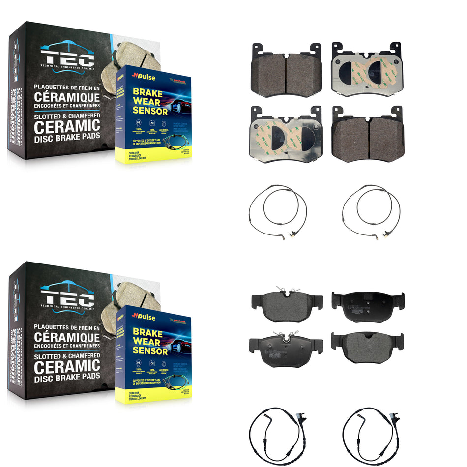 Front Rear Ceramic Brake Pad And Wear Sensor Kit For Jaguar F-Pace Land Rover Range Velar KTW-101603